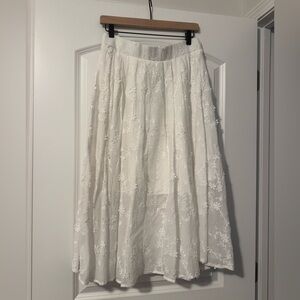 Altar'd State White Floral Skirt